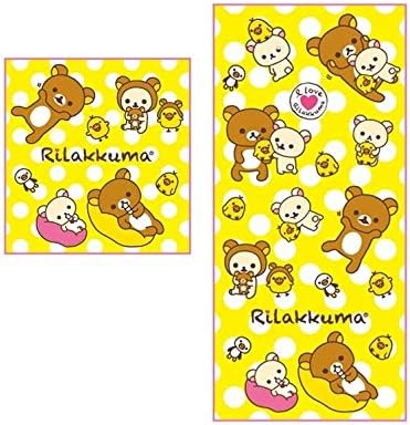 Rilakkuma Face Towel &amp; Wash Towel Set LoveRilakkma from Japan
