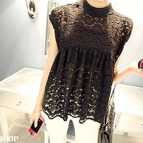 Amazon Co Jp 首つまり透けレーストップス 服 ファッション小物