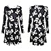 Women Dress,Haoricu Womens Xmas Christmas Printed Party Flared Swing Dress