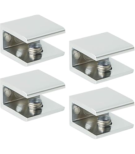 2 Soportes Ajustables Para Estante De Vidrio, Abrazadera Negra Para Vidrio De 8 12 Mm Soporte De Pared Para Bano Sala De Estar Y Cocina 87355818