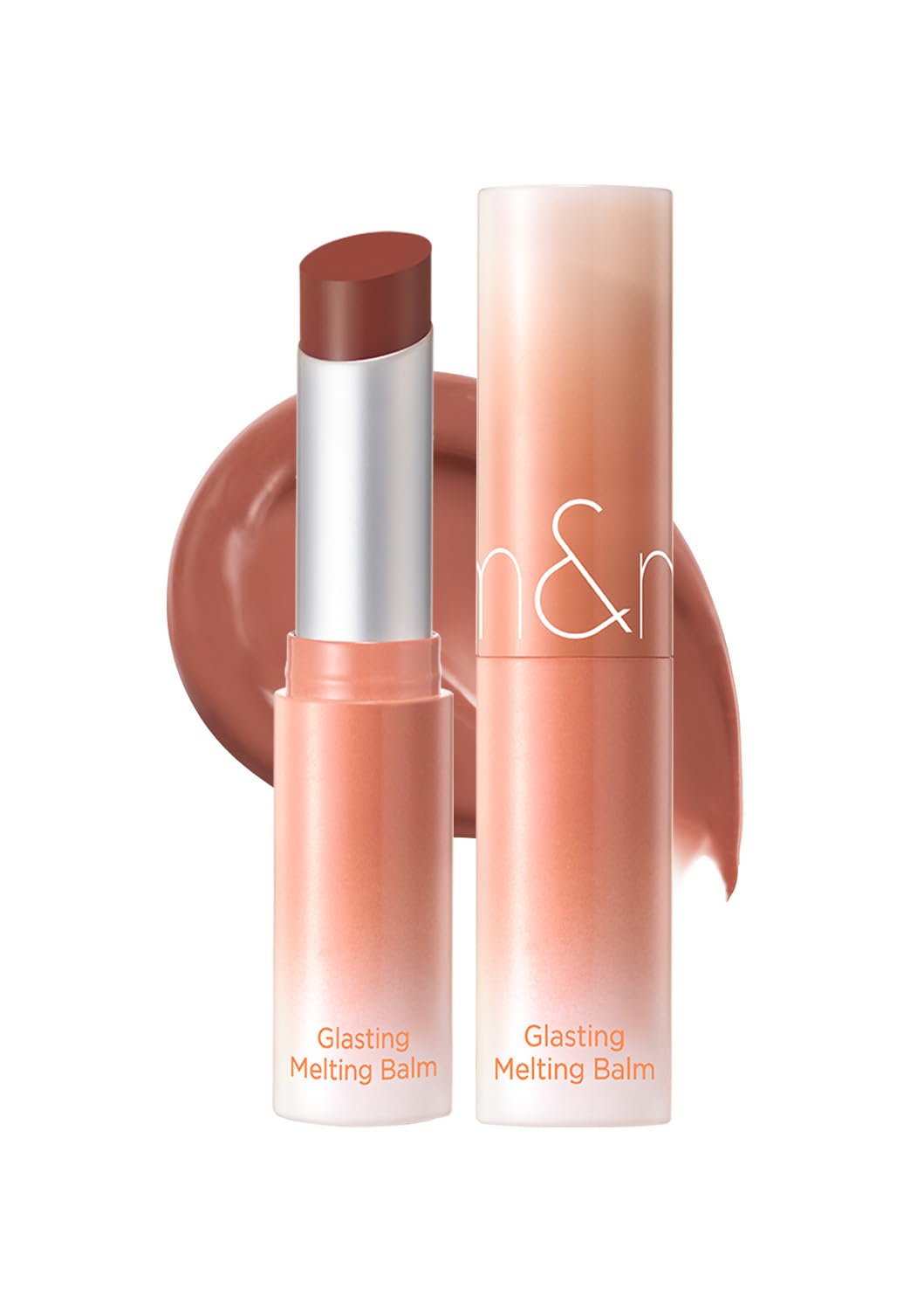 rom&nd Glasting Melting Balm (NEW) 6 ColorsㅣGlossy, Plumping Lips, Moisture, Translucent, Water Bomb, High Pigmented, Veganㅣ3.5g 0.12oz (13 Scotch Nude)