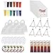 U.S. Art Supply Paint and Sip Art Party Painting Kit - 6 Easels, 12 Paint Tube Set, 12 Canvas Panels, 6 Brush Sets & 6 Disposable Poly Aprons