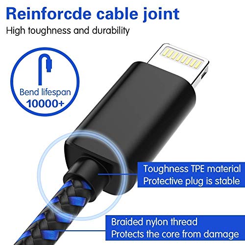 image for my-handy-design iPhone Charger, MFi Certified Lightning Cable, 4 Pack(
