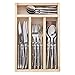 Jean Dubost Laguiole 24-Piece Everyday Flatware Set, Stainless Steel Handles - Rust-Resistant Stainless Steel - Includes Wooden Tray - Made in France