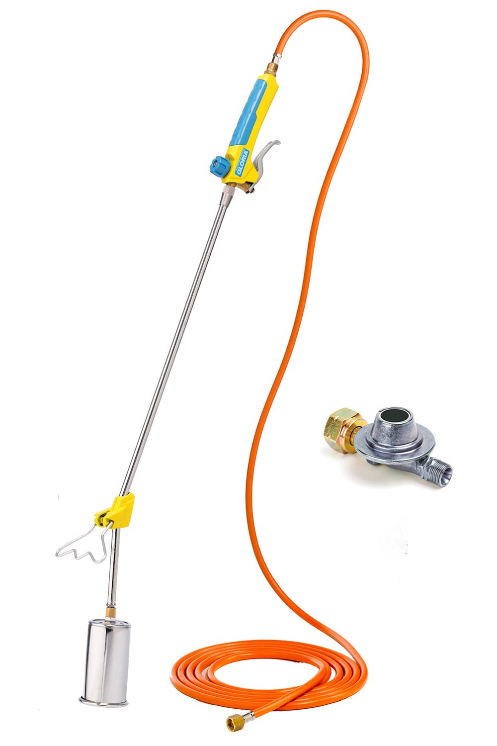 GLORIA Thermal Gas Weeder Thermoflamm Professional Plus Set | 1000°C Weed Burner with 5m Hose & Regulator FR | Chemical Free – Weed Control