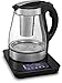 Gourmia GDK380 Multi Function Digital Tea Kettle, Programmable Touch Screen Time & Temperature with Real Time Digital Water Boil Monitor, Glass, With Tea Infuser 2 Quarts