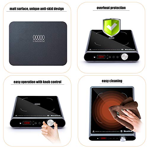 Portable Induction Cooktop Electric Burner 1800Watt ANTISKIP Cooking
