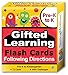 TestingMom.com Gifted Learning Flash Cards Following Directions for Pre-K to Kindergarten Educational Practice for CogAT, Iowa Test (ITBS), OLSAT, NYC Gifted and Talented, WPPSI, AABL