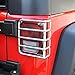 Bentolin Chrome Rear Euro Tail Light Guard Cover Protector for 2007-2017 Wrangler 2018 Sahara JKU New - Pair