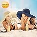 DAFUNNA Women’s Ridge Wide Floppy Brim Sun Hat Beachwear Striped Straw Hat Foldable and Packable