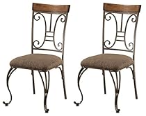 Ashley Furniture Signature Design - Plentywood Dining Room Chair - Set of 4 - Metal and Wood