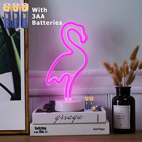 HONGM-Flamingo-Shape-LED-Neon-Night-Light-with-Base-Pink-Decorative-Light-Battery-PoweredUSB-Table-Lamp-for-Kids-Room-Holiday-Party-Decorative