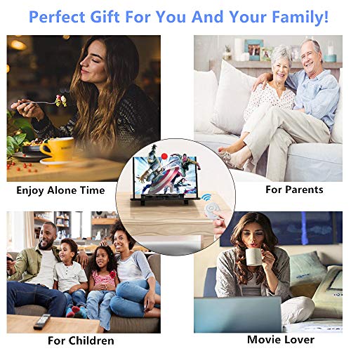 12" Screen Magnifier for Smartphone,3D HD Mobile Phone Magnifier Projector Screen Enlarger for Movies,Videos,Games Cell Phone Holder Stand with Screen Amplifier Compatible with All phones+Phone Remote - Thumbnail 6