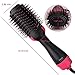 One Step Hair Dryer & Volumizer, Hot Air Brush Negative Ion Generator Hair Straightener Curler Brush for All Hairstyle(1000W 110V) - Black