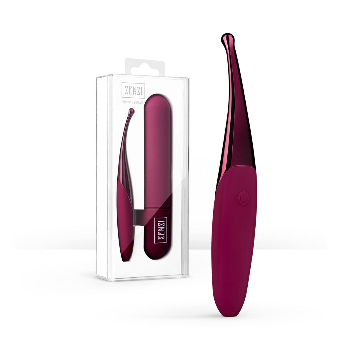 Senzi Pinpoint Vibrator – Pinpoint Stimulation for clitoris - The newest type of vibrator for woman - Several ways of stimulation - Dark Pink