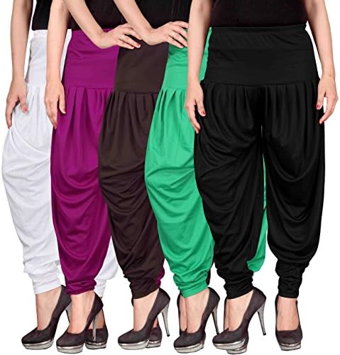 CULTURE THE DIGNITY Women Polyester Solid Pajama Bottom (Pack of 5)