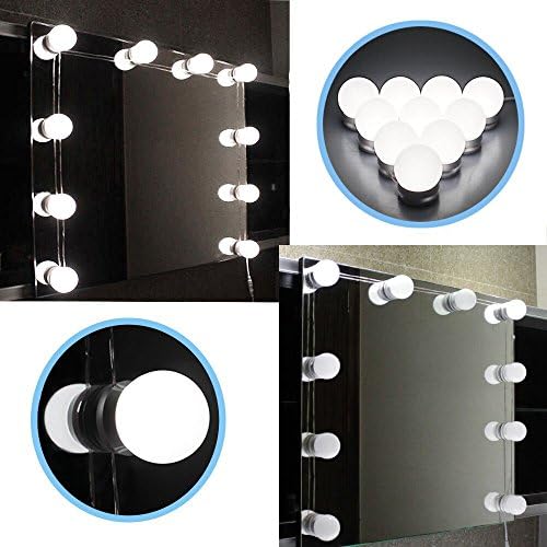 Chende LED Vanity Mirror Lights Kit with Dimmable Light Bulbs, Lighting Fixture Strip for Makeup Vanity Table Set in Dressing Room