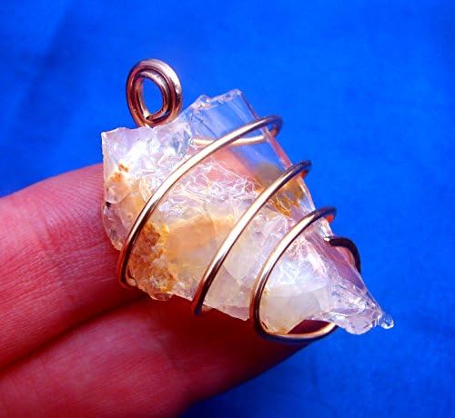14 KT GOLD GEM QUALITY OREGON OPAL CRYSTAL PENDANT ART FORGED #3