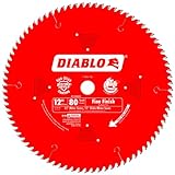 Freud D1280X Diablo 12-Inch 80 Tooth ATB Crosscutting Saw Blade with 1-Inch Arbor
