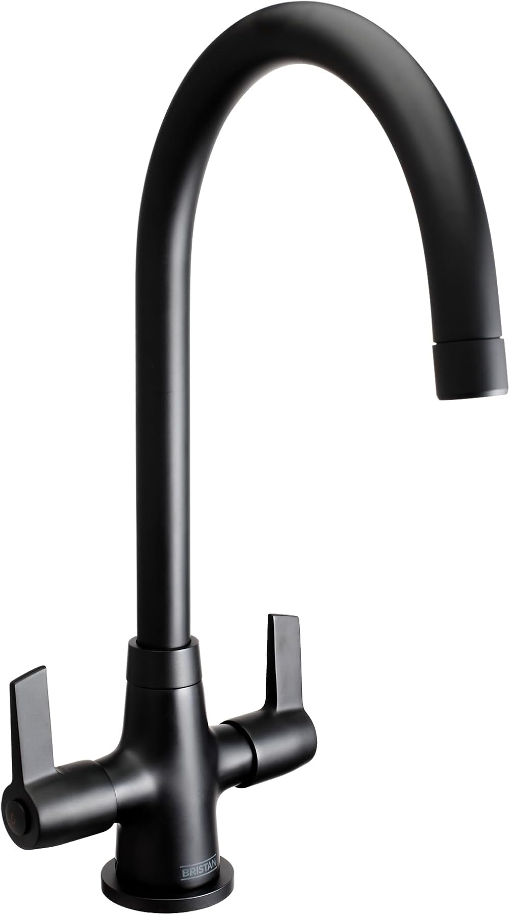 Bristan Echo Kitchen Tap Swivel Spout Two Lever EasyFit Black EC SNK EF BLK