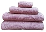 Maghso 100% Egyptian Cotton Luxury 4 Piece Towel Set, Lavender