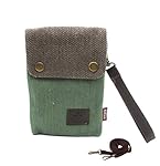 Cute Small Mini Double Pockets Crossbody Shoulder Messenger Bag Cell Phone Pouch Travel Purse Wallet Green