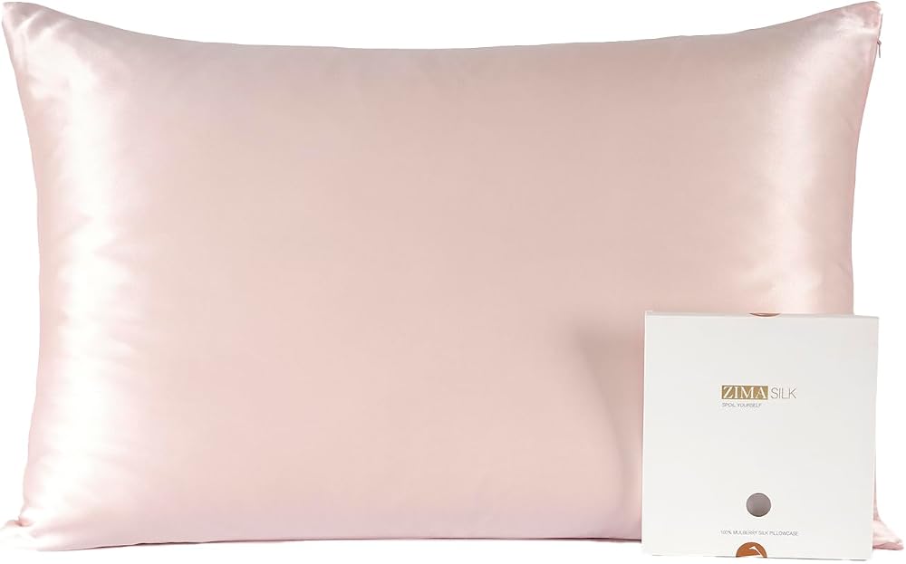 ZIMASILK 100% Mulberry Silk Pillowcase 19 Momme 6A Pink 50x75 cm