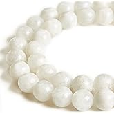 100pcs 8mm Moonstone Beads Natural Gemstone Beads Round Loose Beads for Crafting and Jewelry Making