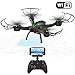Beebeerun WiFi FPV Quadcopter Drone with Camera Live Video 2.4GHz Headless Mode Altitude Hold One-Key Function VR Headset-Compatible Gravity Induction Damage Resistance (Black Drones with Camera)