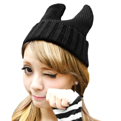 LOCOMO Women Girl Cute Devil Horn Cat 