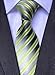Mens Boys Lime Green Silver Grey Silk Ties Dress Meeting Novelty Pattern Necktie