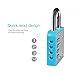 Puroma 2 Pack Combination Lock 4 Digit Padlock for School Gym Sports Locker, Fence, Toolbox, Case, Hasp Storage (Blue Code Side Window)