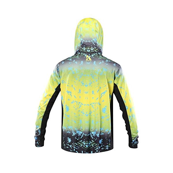 KOOFIN Fishing Hooded Shirt Face Mask UPF 50 Sunblock Protection