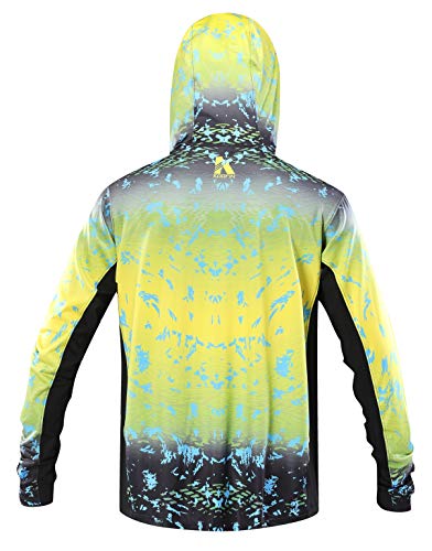 KOOFIN Fishing Hooded Shirt- Face Mask UPF 50 Sunblock Protection