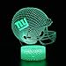 Deal Best NFL Team 3D Optical Illusion Smart 7 Colors LED Night Light Table Lamp with USB Power Cable (New York Giants)