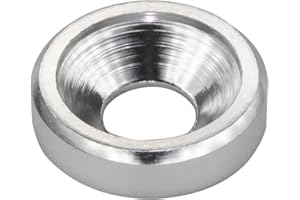 LAGEFEFE [60PCS] M3 Finishing Countersunk Washers, Anodized Aluminum Alloy, Head Washers Gaskets Cup Shim for Screw RC/FPV/PC/Drone/Mechanical Accessories Parts, Silvery