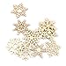 TINKSKY Christmas Tree Ornaments Wooden Hanging Snowflake Xmas Decorations, Pack of 10