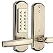 New Mechanical Door Lock Digital Code Keyless Keypad Security Entry Door Combination Lock Stainless Steel 304 Full Size Pick Proof (Left Handle)