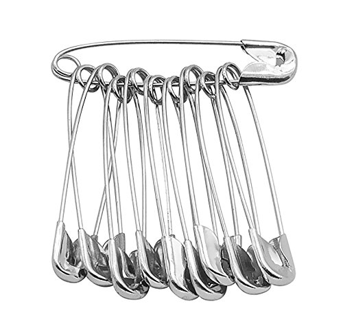 DayCount® 1000pcs/set Safety Pins 19mm Gold ＆ Silver Color For Sewing, Clothing, Office 0.74'' (Silver) - Thumbnail 4