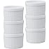HIC Porcelain Soufflé Dishes – Set Of 6, 4-Ounce Ramekins, 3-Inch Diameter, Oven & Microwave Safe