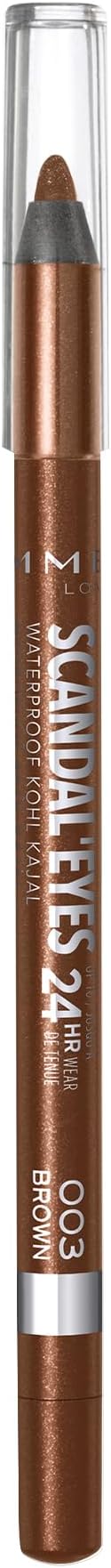Rimmel ScandalEyes Waterproof Brown Eyeliner Kohl Kajal 1.2g London Look