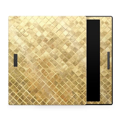Glossy Glitter Tablet Skin Compatible with BOOX Go Color 7 (2024) - Gold Tiles…