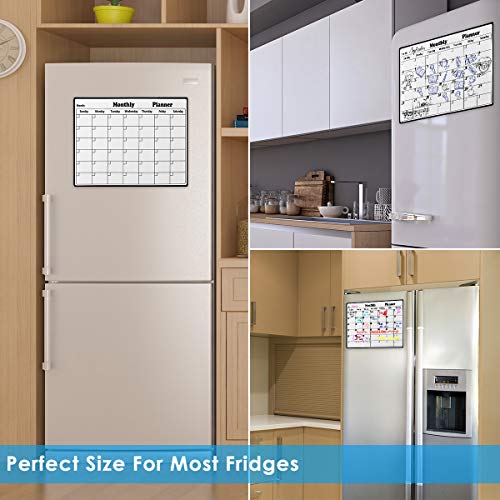 Owlike Dry Erase Monthly Calendar Large Magnetic Calendar Whiteboard Planer for Refrigerator Fridge Office Family Kitchen Wall -Easy Scrubbing - Thumbnail 6