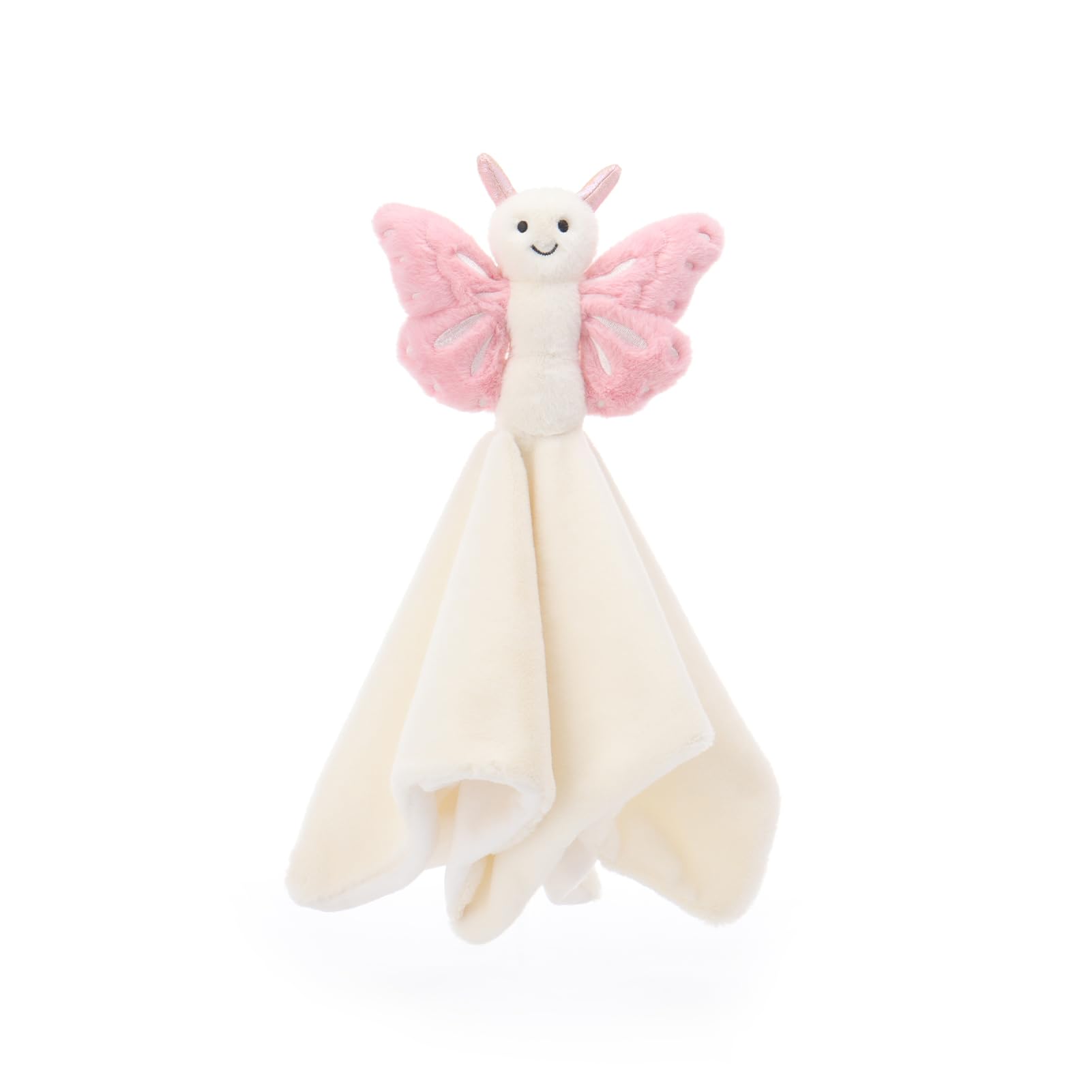 Apricot Lamb Pink Butterfly Cute Comforter Soft Loveys for Baby Boy and Girl, Security Blanket for Babies, Infant and Toddlers, Pink