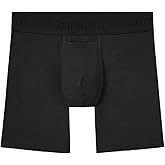 Tommy John Men's Mid-Length Boxer Briefs - Second Skin Fabric - 6" Inseam, Underwear with Contour Pouch and Quick Draw Fly