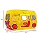 Dimple Children's Colorful Pop Up Play Tent in Yellow School Bus Design with Mesh Windows