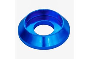 LAGEFEFE [60PCS] M3 Counterbore Washers Color Blue, Anodized Aluminum Alloy, Head Washers Gaskets Cup Shim for Screw RC/FPV/PC/Drone/Toys/Mechanical Accessories Parts