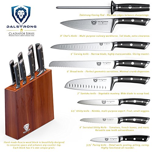 DALSTRONG Knife Set Block Gladiator Series Knife Set German HC