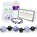 The Art of Cure Original Baltic Amber Necklace- Polished Handmade (Cherry/Aquamarine) for boy or girl – 12-12.5 Inches size