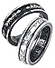 Angel White and Demon Black Sigil Rings (Size N , US 7)